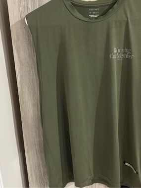 Satisfy Olive Green Running Cult Member Tank Top medium size 2 men’s